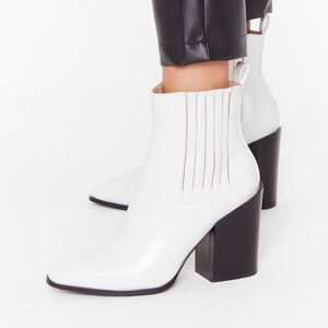 Follow Me Faux Leather Chelsea Boots NastyGal